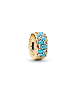 Aqua Blue Clip Charm