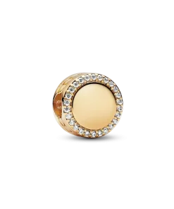 Engravable Sparkling Button Charm