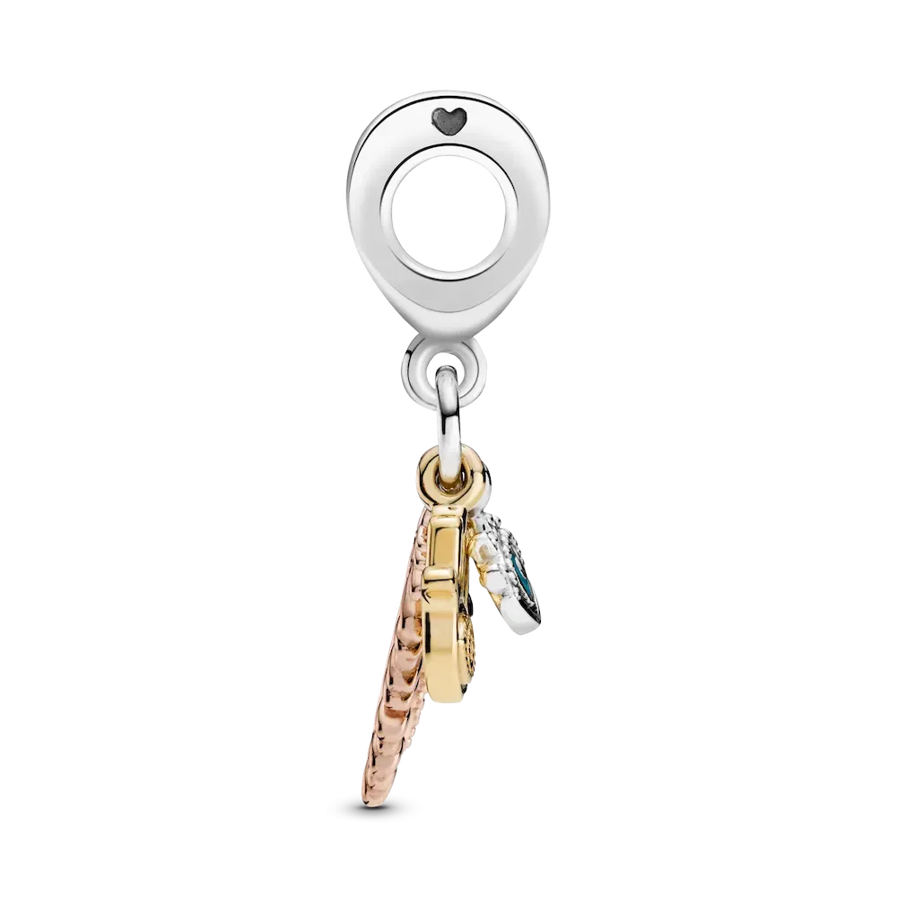 Hamsa, All-seeing Eye & Feather Spirituality Dangle Charm - Image 7