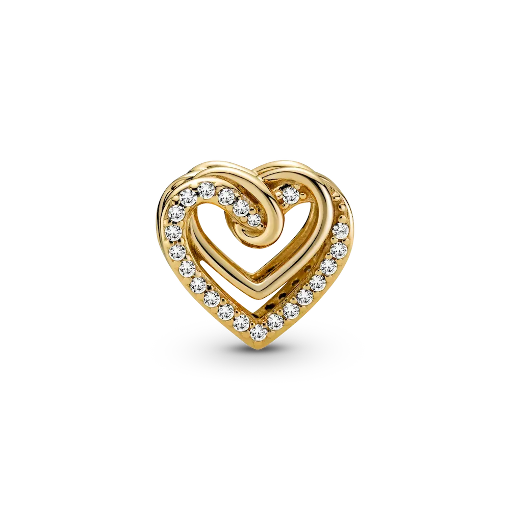 Sparkling Entwined Hearts Charm - Image 6
