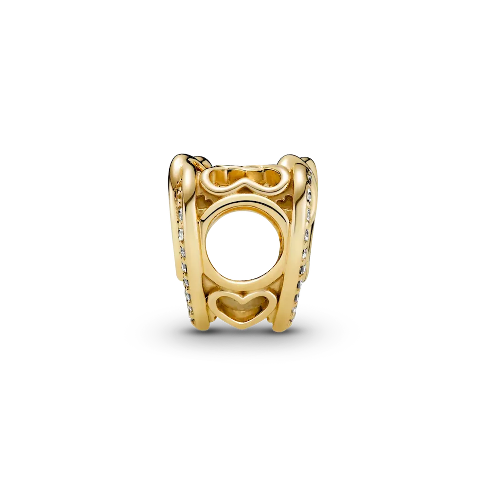 Sparkling Entwined Hearts Charm - Image 5