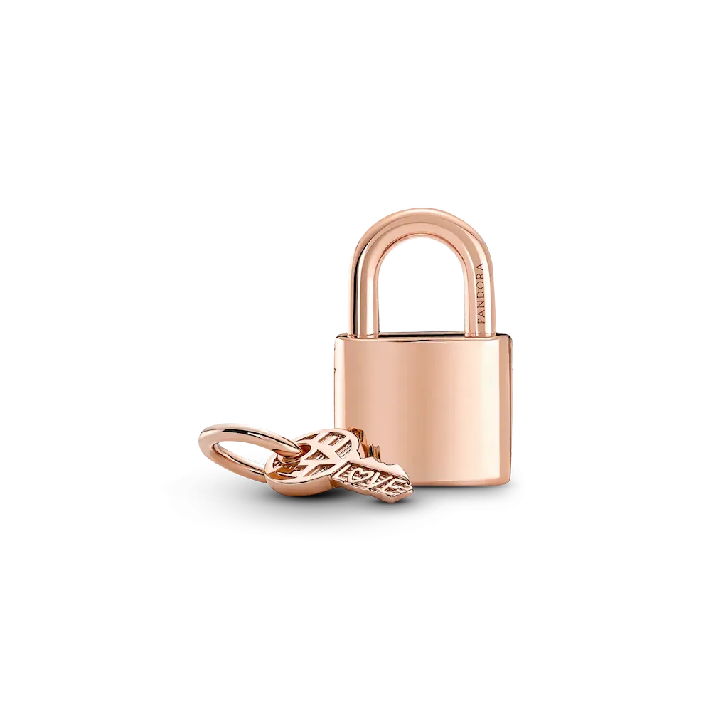 Padlock & Key Dangle Charm - Image 7