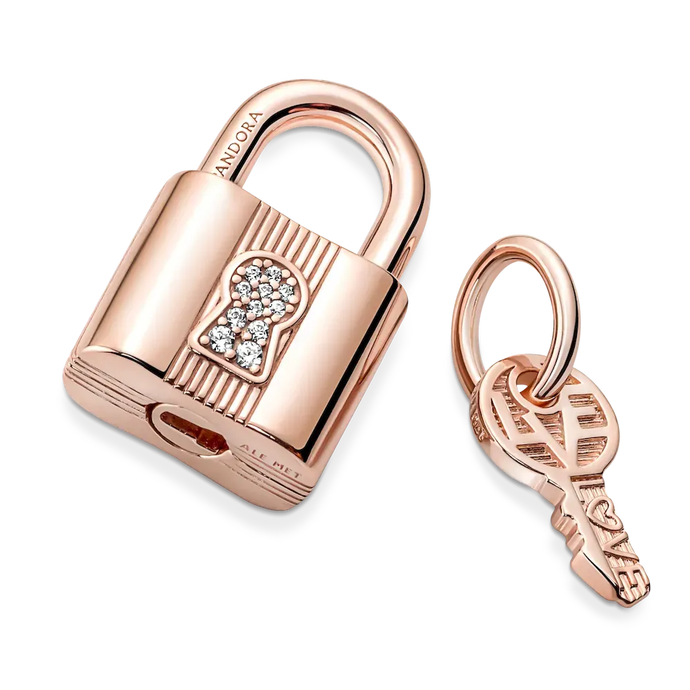 Padlock & Key Dangle Charm - Image 9