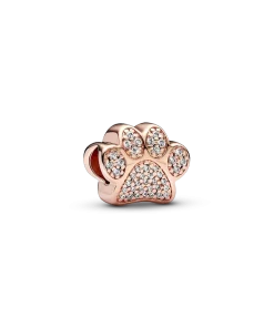 Sparkling Paw Print Charm