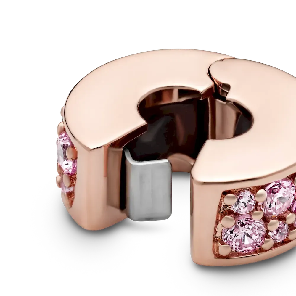 Pink Pavé Clip Charm - Image 6