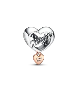 Love You Daughter Heart Charm