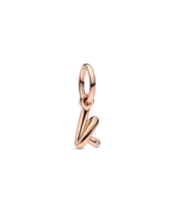 FINAL SALE - Letter K Script Alphabet Dangle Charm