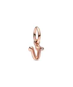 FINAL SALE - Letter V Script Alphabet Dangle Charm