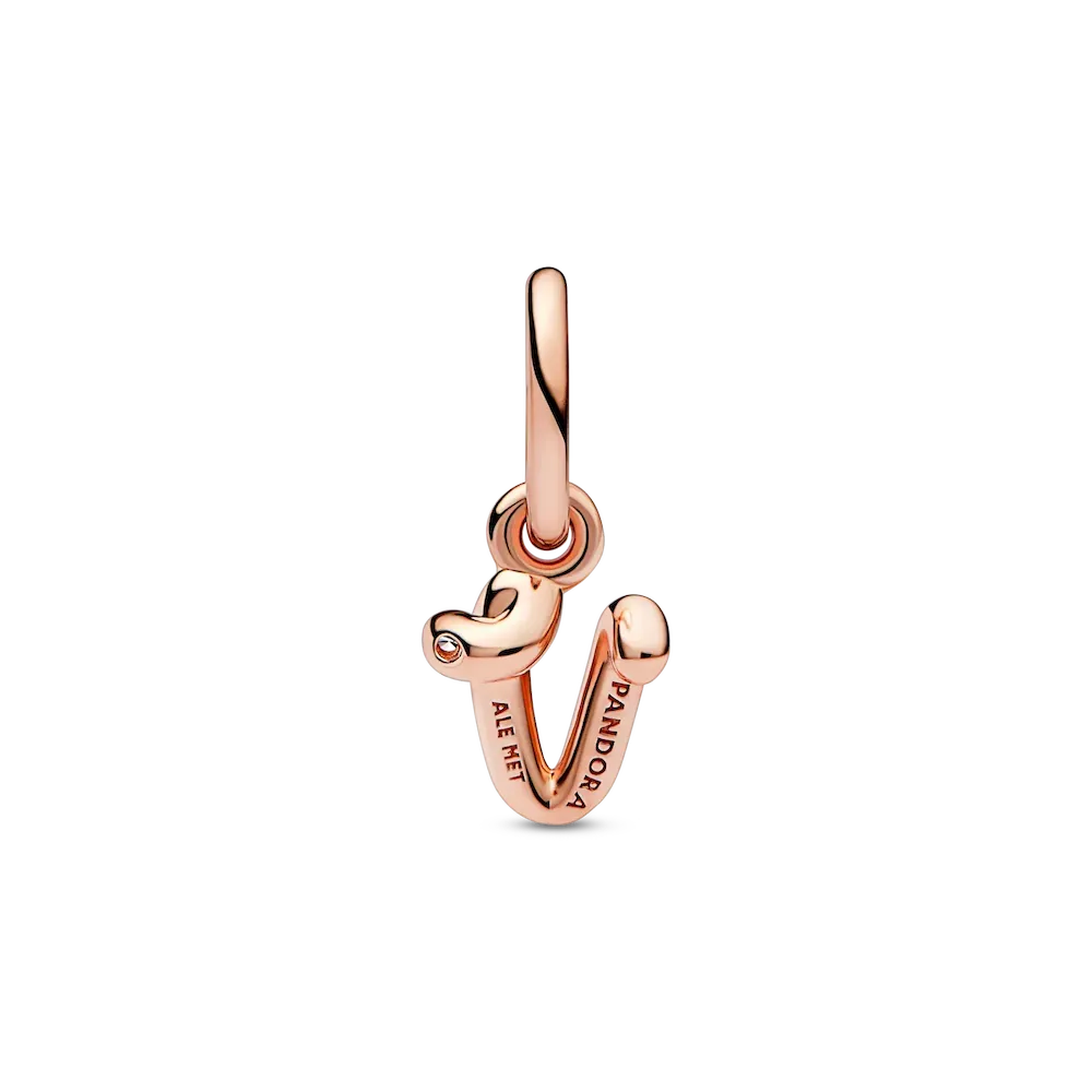 FINAL SALE - Letter V Script Alphabet Dangle Charm - Image 3