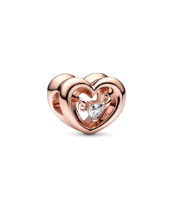 Radiant Heart & Floating Stone Charm