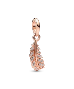 FINAL SALE - Floating Curved Feather Dangle Charm