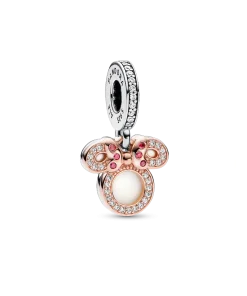 Disney Minnie Mouse Silhouette "Mom" Double Dangle Charm