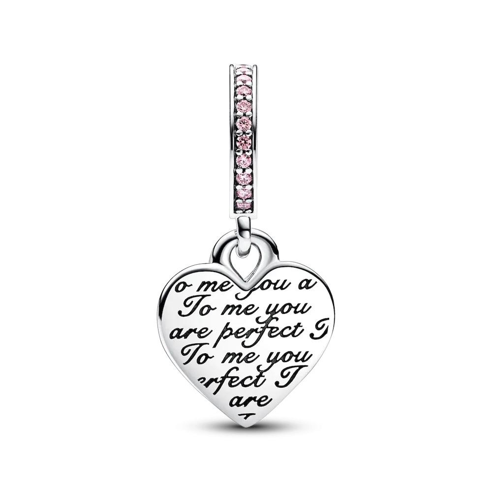 Two-tone Infinity Heart and Mom Charm Bracelet Set - Image 13