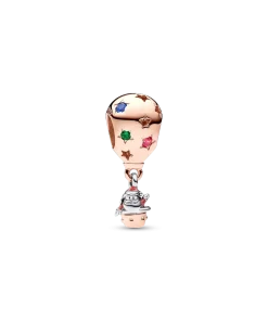 Two-tone Santa Claus in Hot Air Balloon Charm