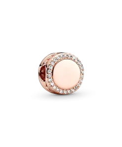 Engravable Sparkling Button Charm