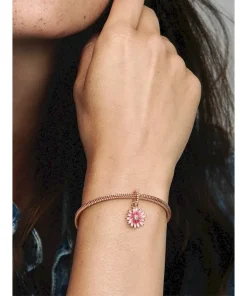 Alternative view of Pink Daisy Flower Dangle Charm