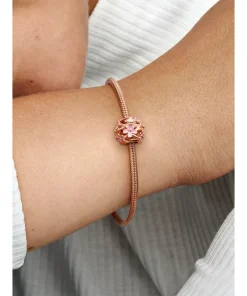 Alternative view of Openwork Pink Daisy Flower Charm