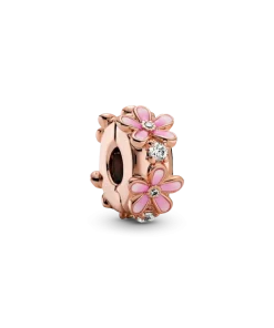 Pink Daisy Spacer Clip Charm