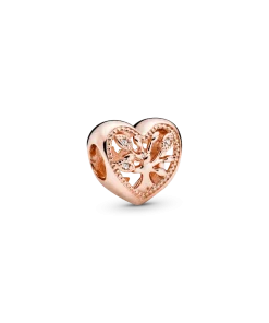 Openwork Family Tree Heart Charm