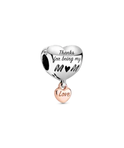 Love You Mom Heart Charm