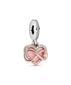 Sparkling Infinity Heart Dangle Charm