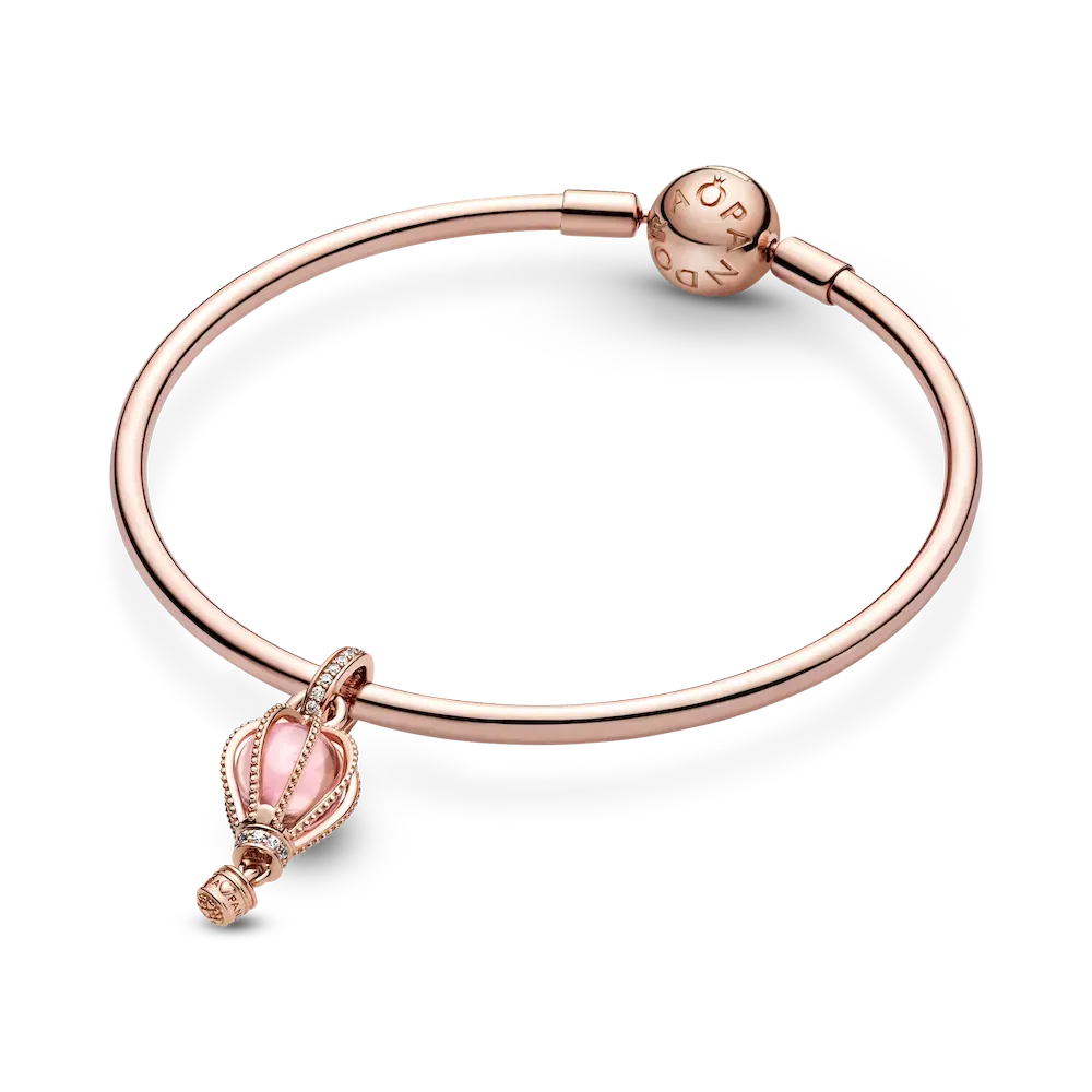 Sparkling Pink Hot Air Balloon Dangle Charm - Image 5