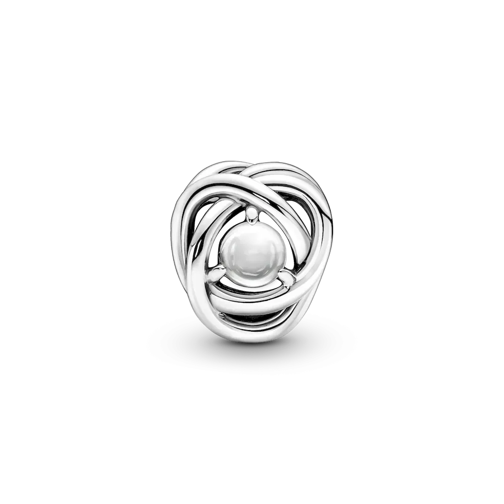 April Clear Eternity Circle Charm - Image 5
