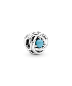 December Turquoise Blue Eternity Circle Charm