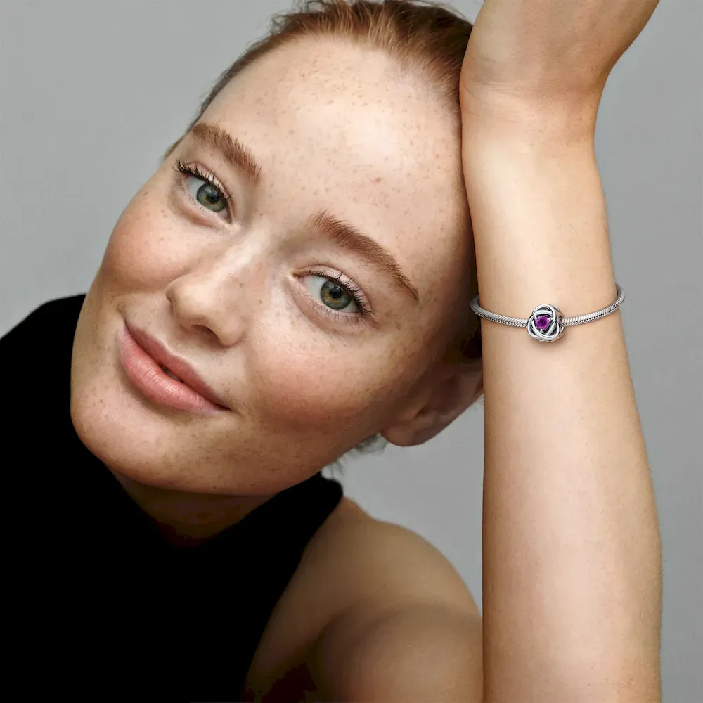 February Birthstone Eternity Circle O Pendant Set - Image 6