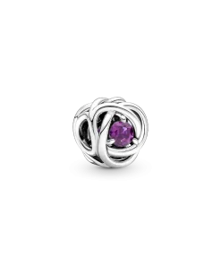 Alternative view of February Birthstone Eternity Circle O Pendant Set