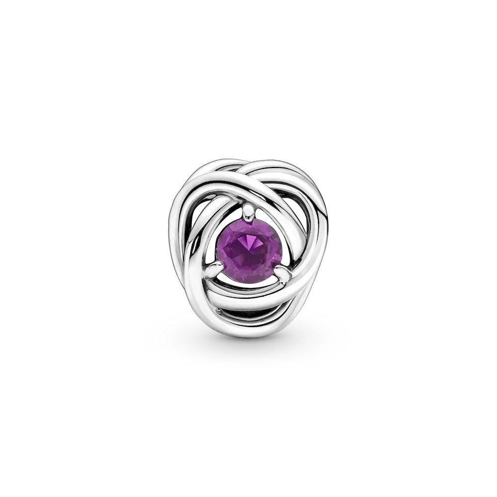 February Birthstone Eternity Circle O Pendant Set - Image 8