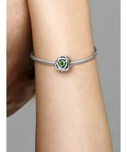 Alternative view of August Spring Green Eternity Circle Charm
