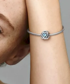 Alternative view of March Sea Aqua Blue Eternity Circle Charm