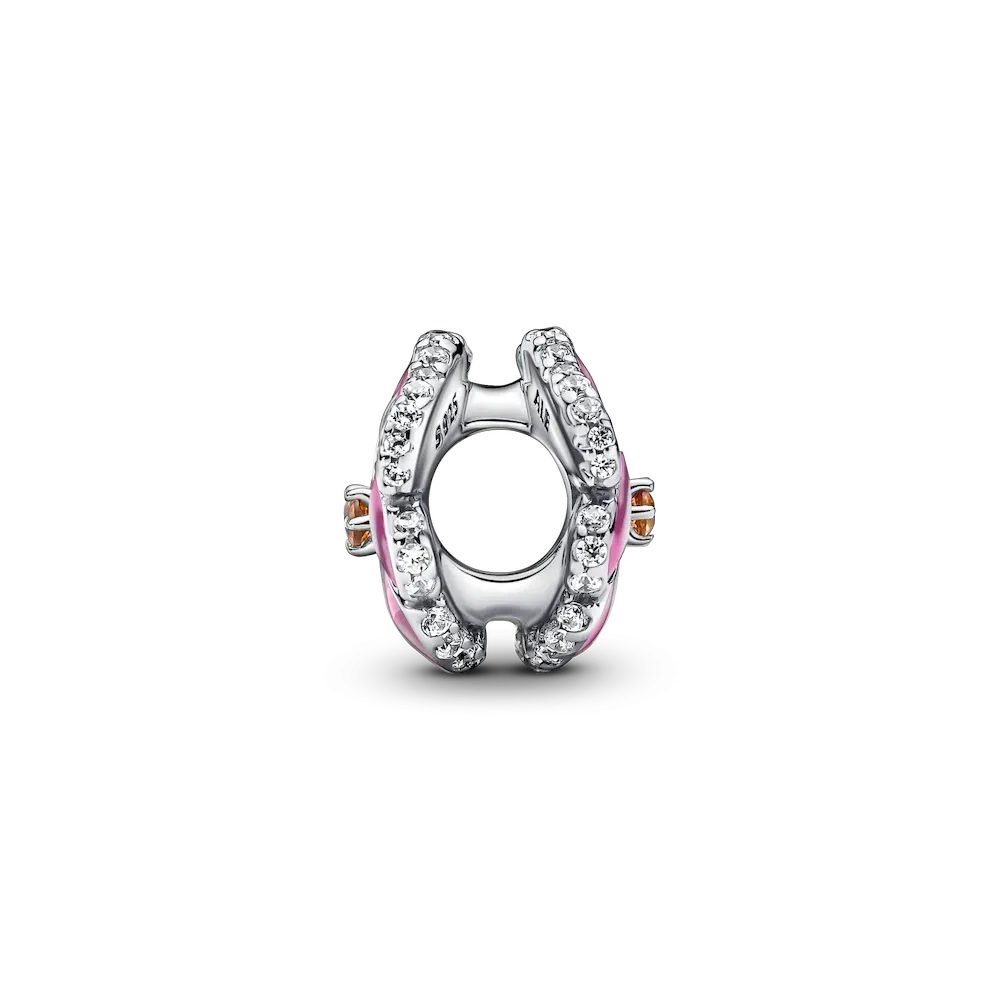 Pink Pansy Flower Charm - Image 7