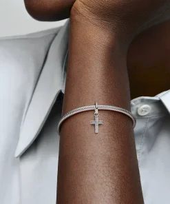 Alternative view of Sparkling Cross Dangle Charm