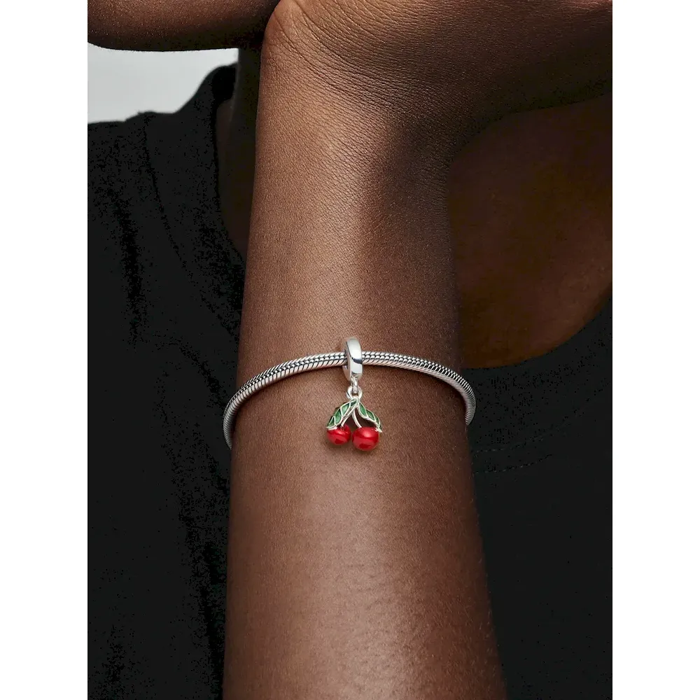 Asymmetrical Cherry Fruit Dangle Charm - Image 2