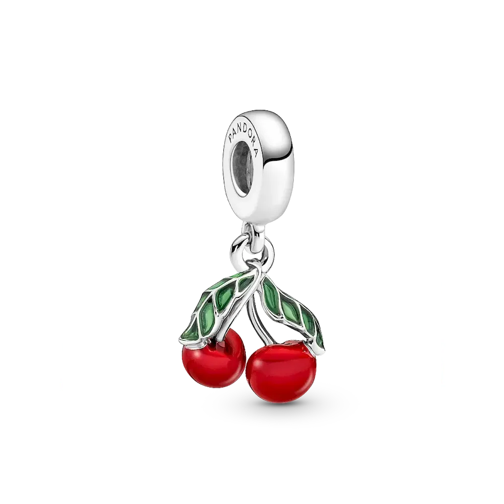 Asymmetrical Cherry Fruit Dangle Charm