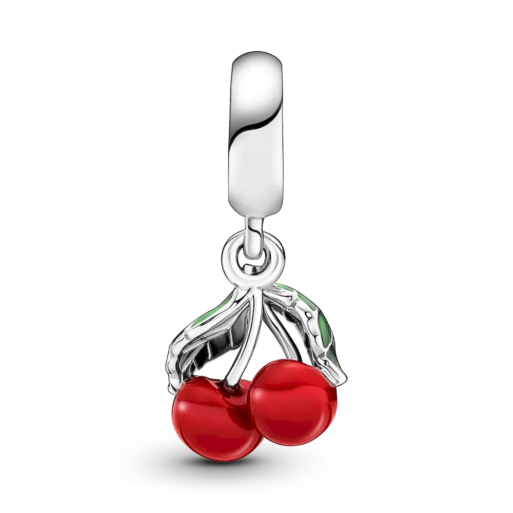Asymmetrical Cherry Fruit Dangle Charm - Image 5