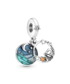 FINAL SALE - Camping Night Sky Double Dangle Charm