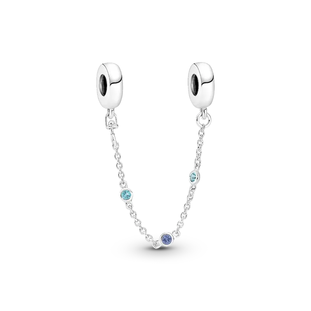 Triple Blue Stone Safety Chain