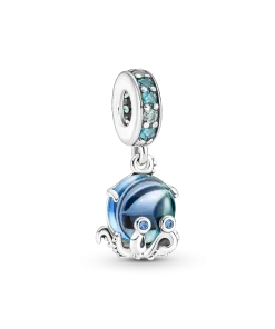 Murano Glass Cute Octopus Dangle Charm