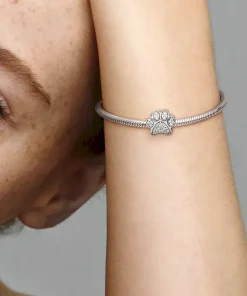 Alternative view of Sparkling Paw Print Charm