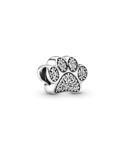 Sparkling Paw Print Charm