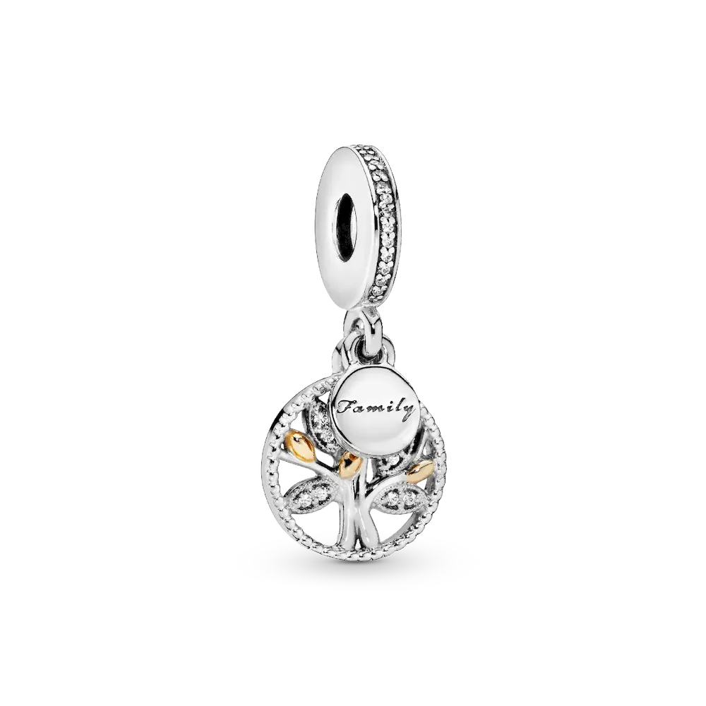 Sparkling Family Tree Dangle Charm
