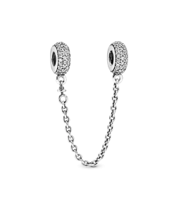 Sparkling Pavé Safety Chain Charm