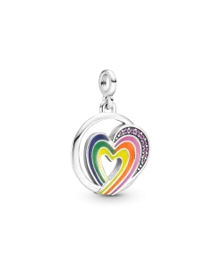FINAL SALE - Pandora ME Rainbow Heart of Freedom Medallion Charm