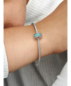 Alternative view of Teal Pavé Clip Charm