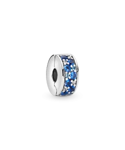 Blue Pavé Clip Charm