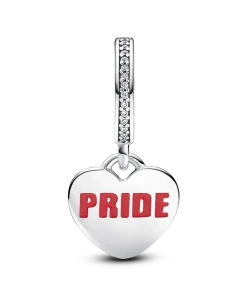 Alternative view of Pride Rainbow Heart Dangle Charm