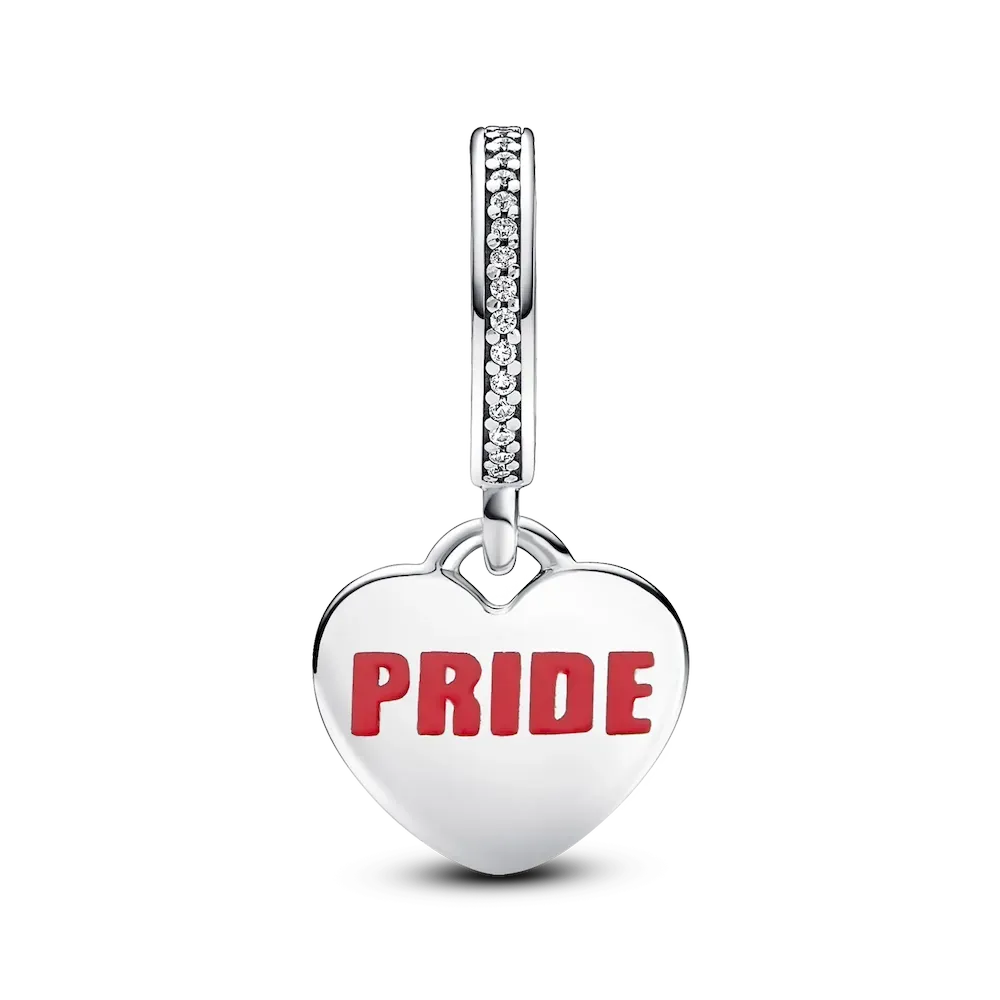Pride Rainbow Heart Dangle Charm - Image 2